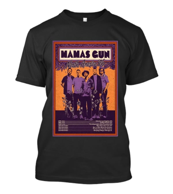 Mamas Gun North America Tour 2026 Dates And Locations T-Shirt