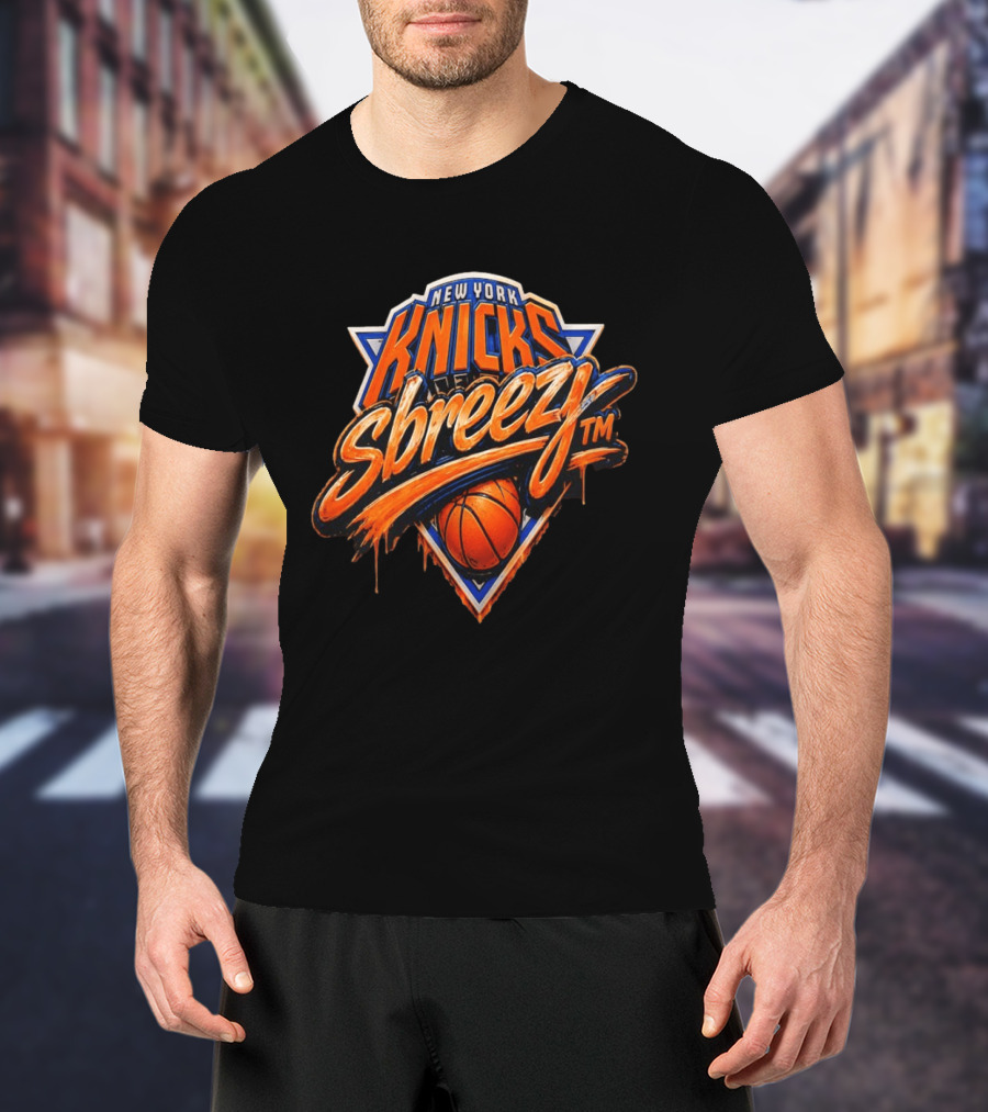 New York Knicks Sbreezy Basketball Triangle TM T-Shirt