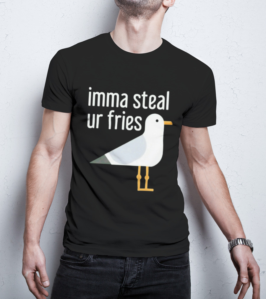 Imma Steal Ur Fries Seagull Bird Beach Humor T-Shirt