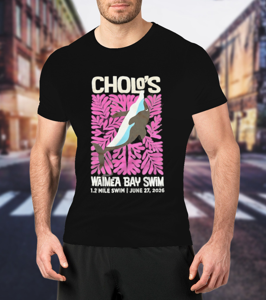 Cholo's Waimea Bay Swim 1.2 Mile Swim June 27 2026 T-Shirt