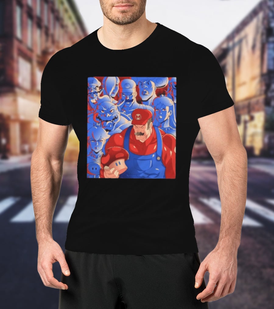 Leader Of Mushrooms Mario Nostalgic Gaming Characters T-Shirt