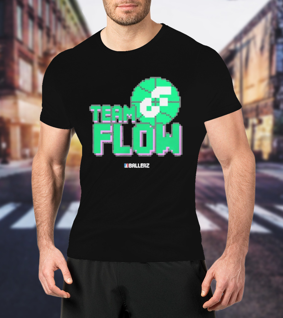 Team Flow Ballerz Pixel Basketball T-Shirt