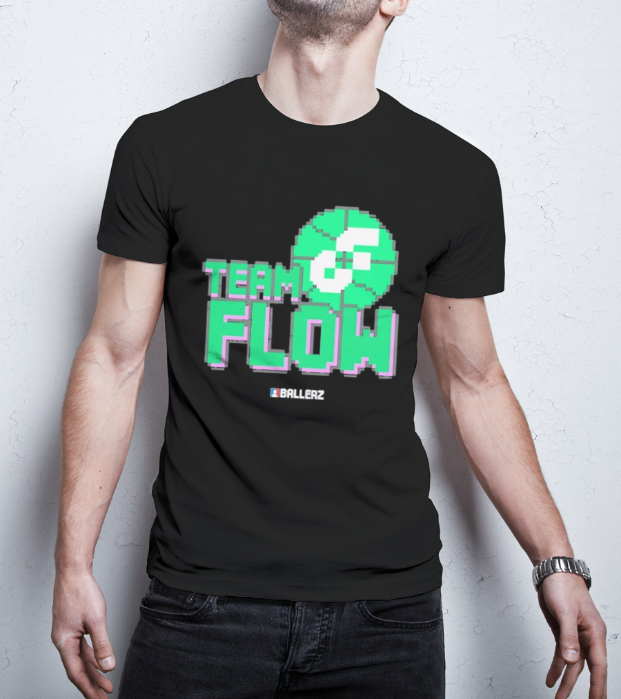 Team Flow Ballerz Pixel Basketball T-Shirt