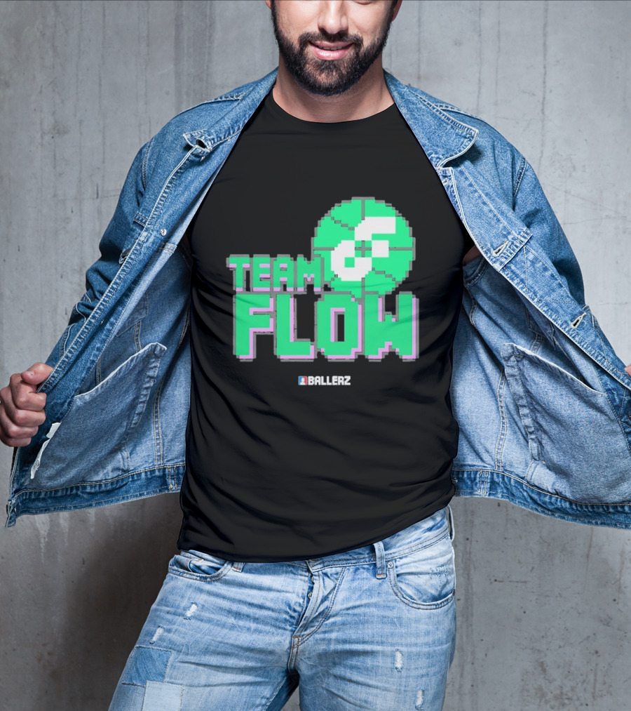 Team Flow Ballerz Pixel Basketball T-Shirt