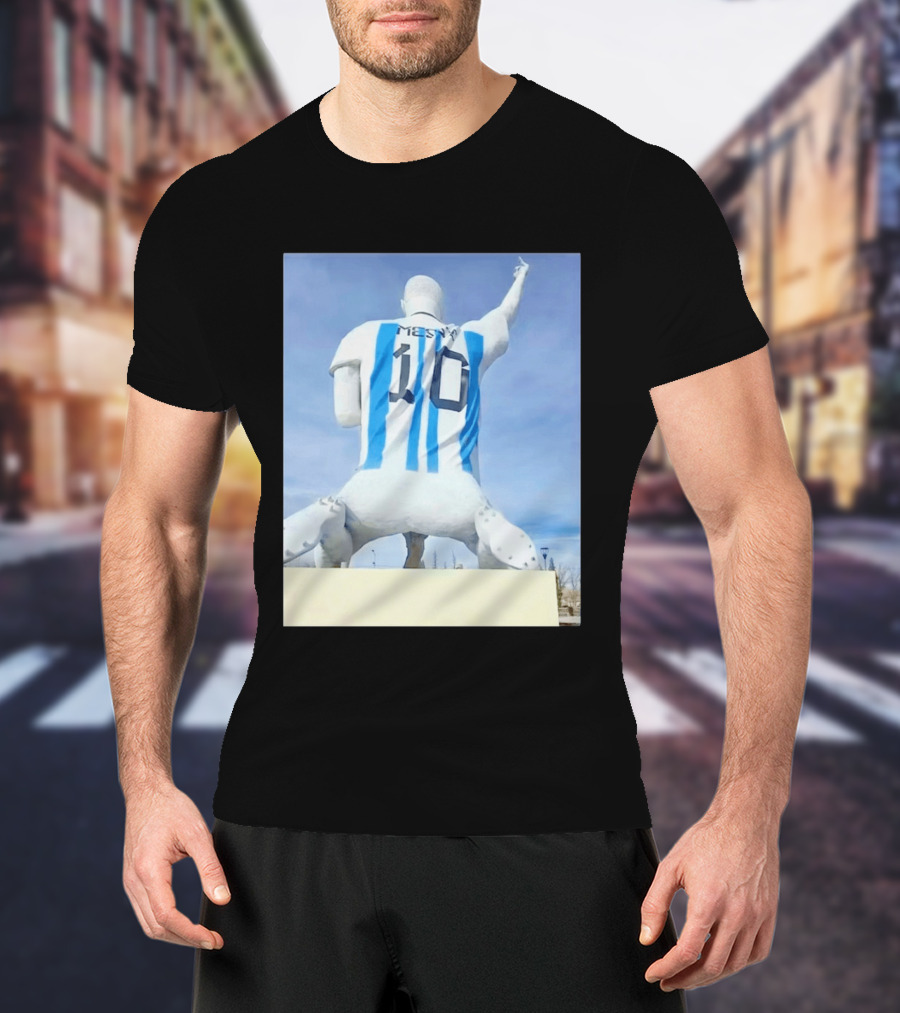 Lionel Messi 10 Argentina Jersey Statue Meme T-Shirt