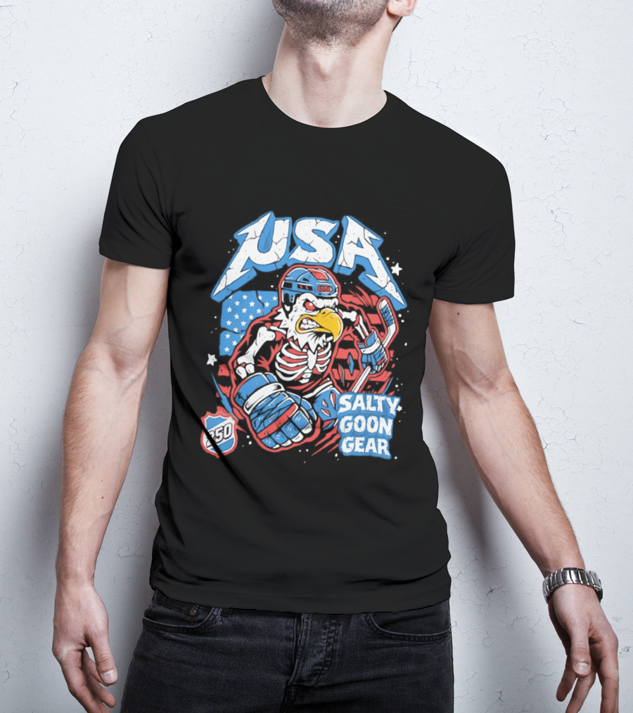 USA Skeleton Eagle 250 Salty Goon Gear T-Shirt