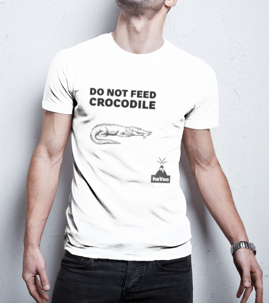 Do Not Feed Crocodile Jurassic Park Style Warning T-Shirt