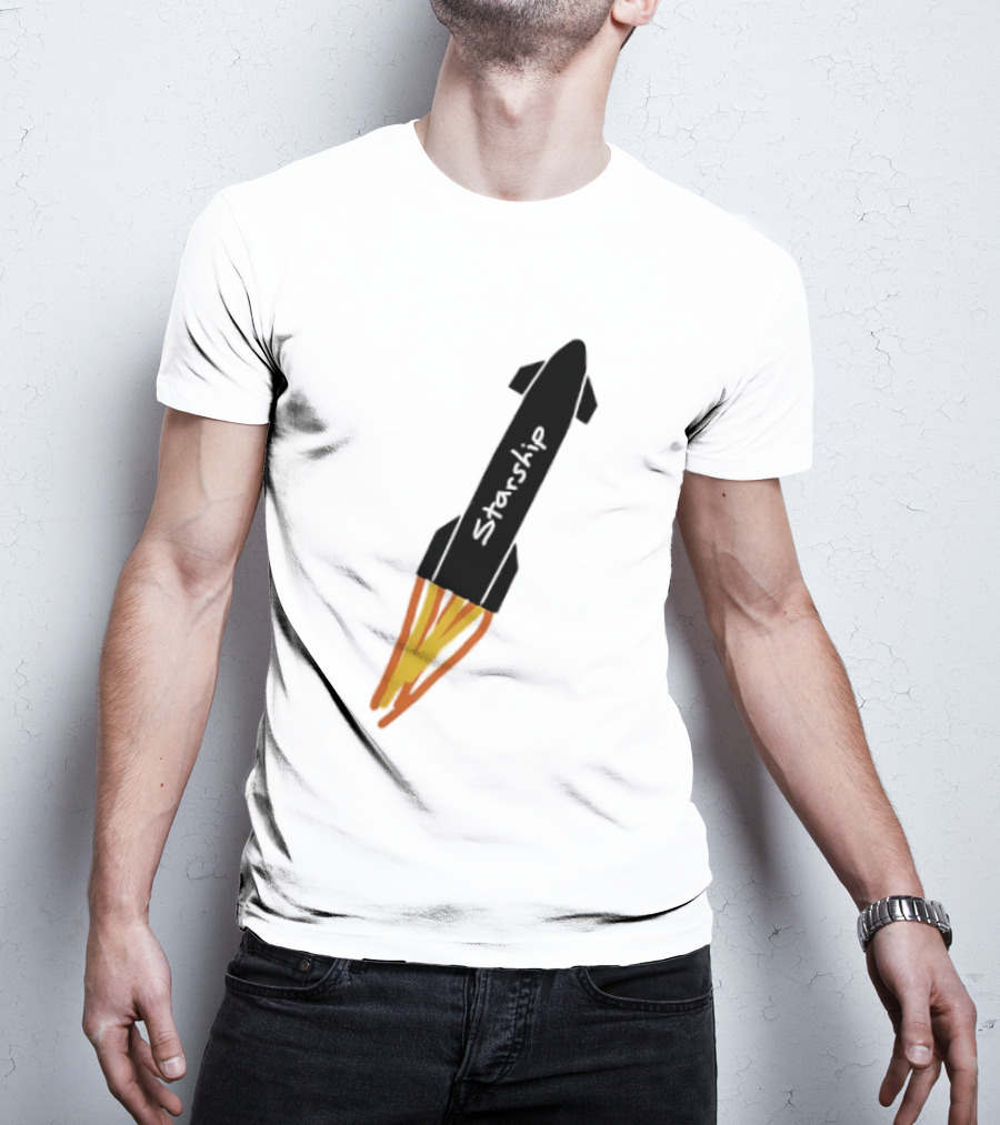 Starship Rocket SpaceX Space Exploration T-Shirt