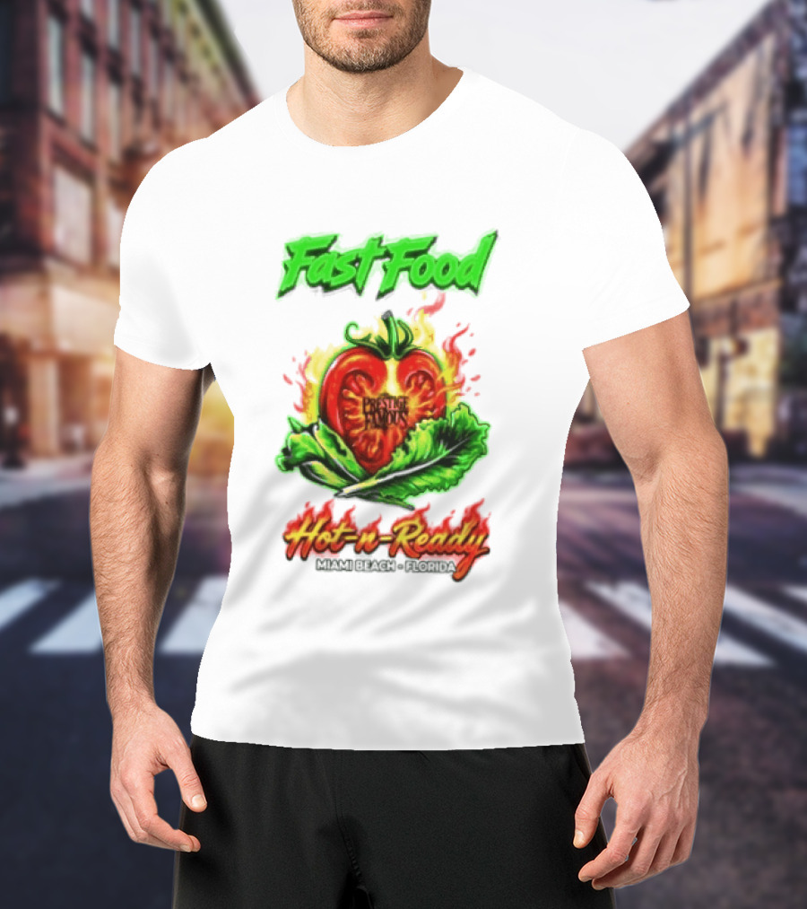 Fast Food Prestige Famous Hot N Ready Miami Beach Florida T-Shirt