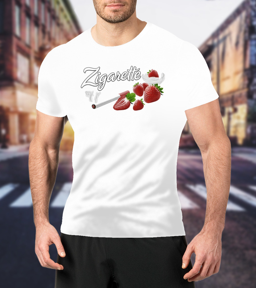 Zigarette Strawberry Cigarette Fruit Smoke Red Berries T-Shirt