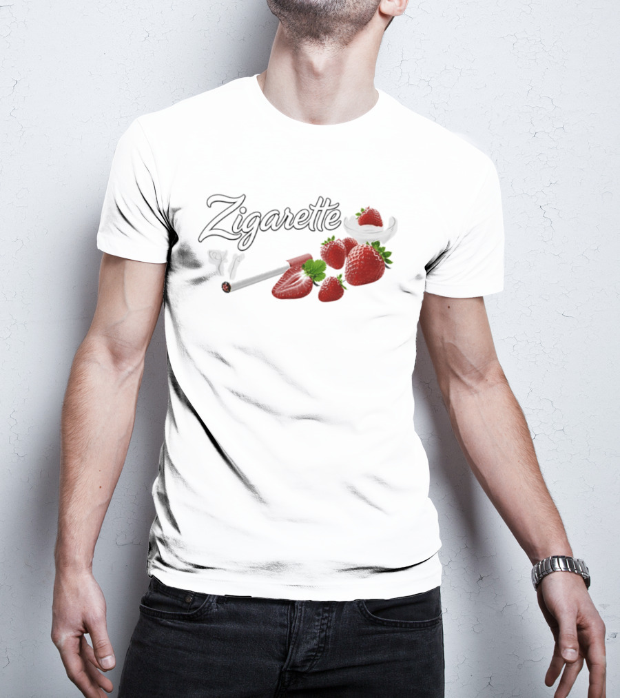 Zigarette Strawberry Cigarette Fruit Smoke Red Berries T-Shirt