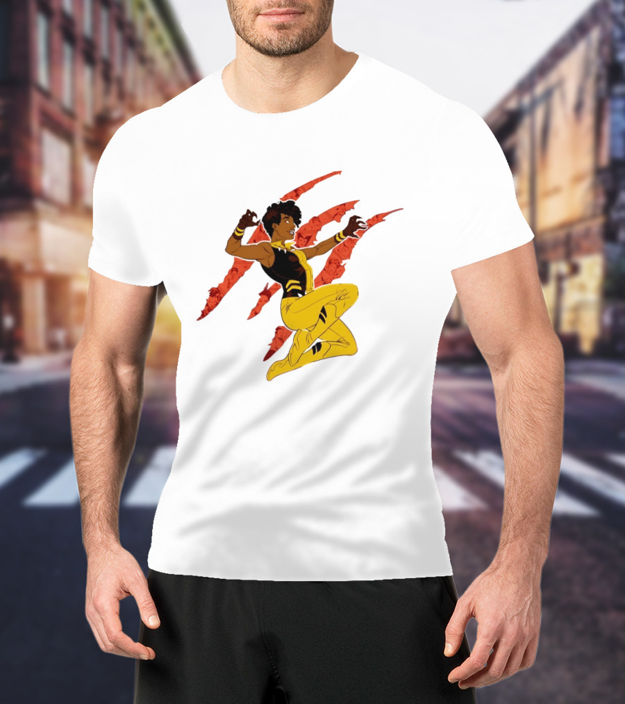 Superhero Vixen DC Comics Heroic Action Scratches T-Shirt