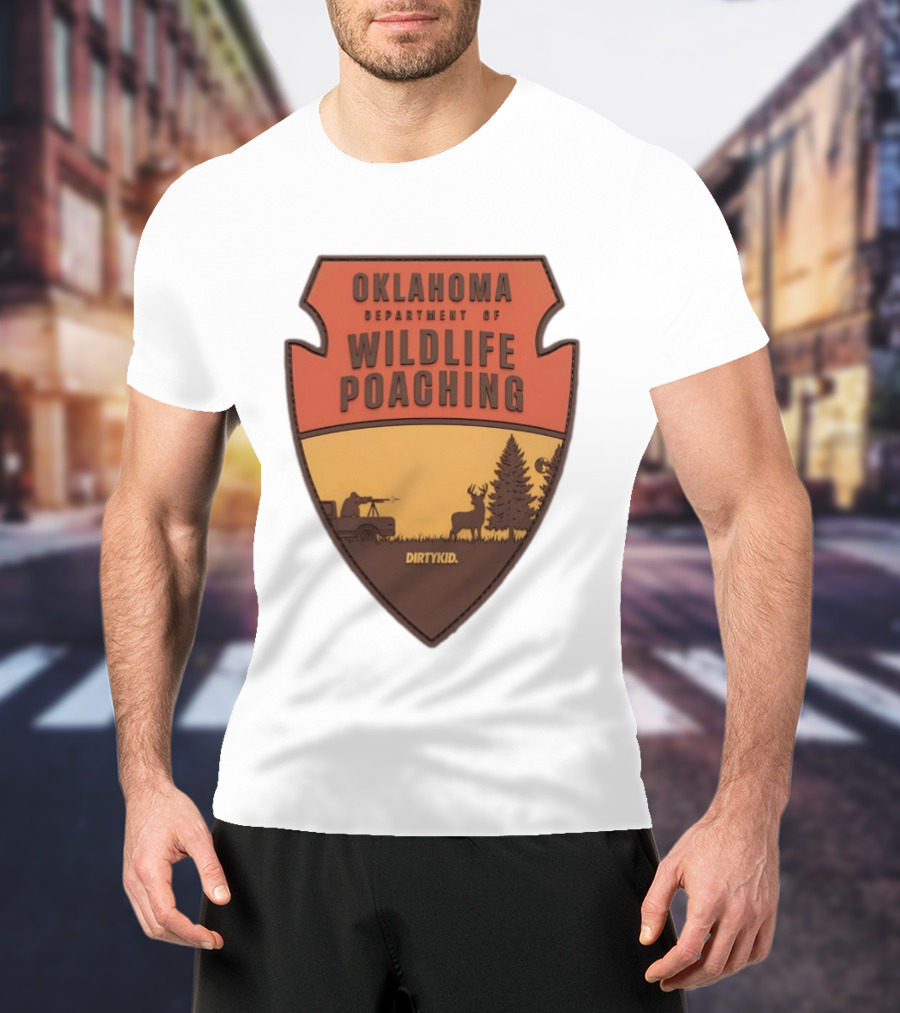 Oklahoma Wildlife Poaching Badge By DirtyKid T-Shirt