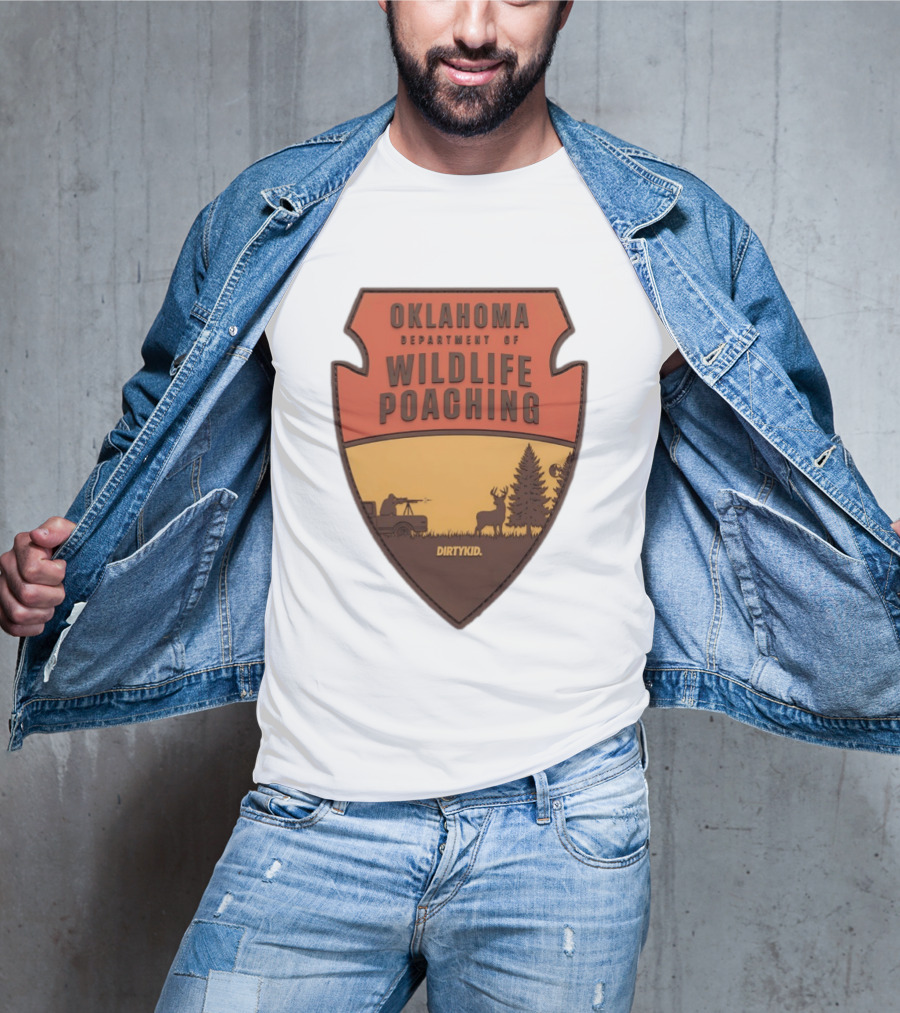Oklahoma Wildlife Poaching Badge By DirtyKid T-Shirt