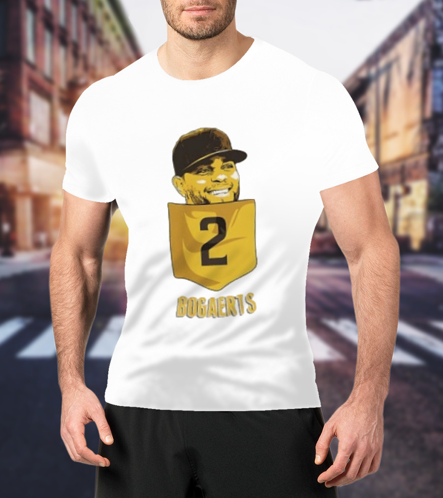 Xander Bogaerts 2 San Diego Padres Baseball MLB Pocket T-Shirt