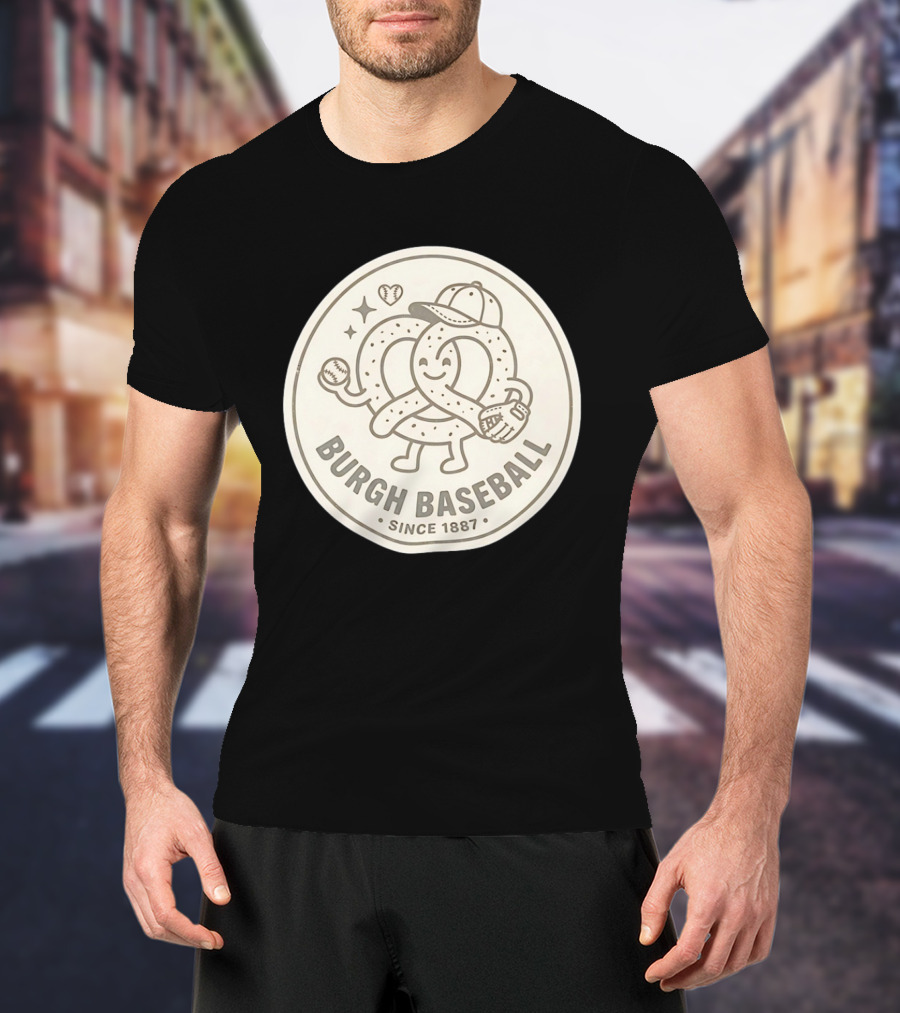 Burgh Baseball Since 1887 Pittsburgh Pretzel Softball Cap T-Shirt