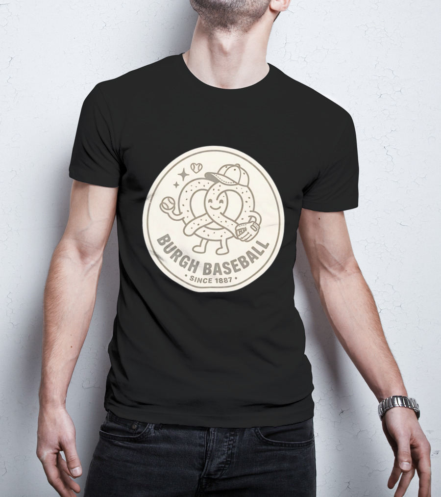 Burgh Baseball Since 1887 Pittsburgh Pretzel Softball Cap T-Shirt