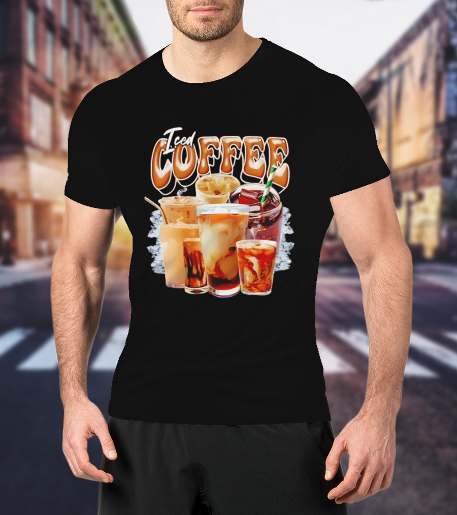 Iced Coffee Collage Iced Drinks Bootleg Vintage Aesthetic T-Shirt