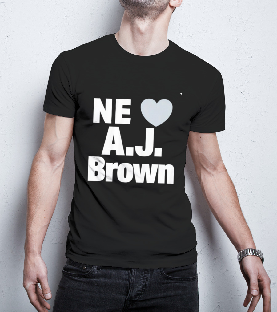 A.J. Brown NE Heart New England Football 2026 T-Shirt