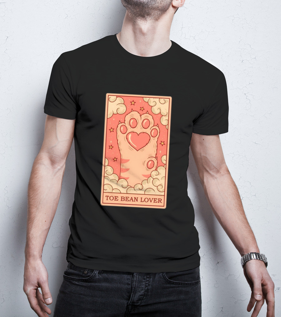 Toe Bean Lover Cat Paw Heart And Stars Whimsical T-Shirt