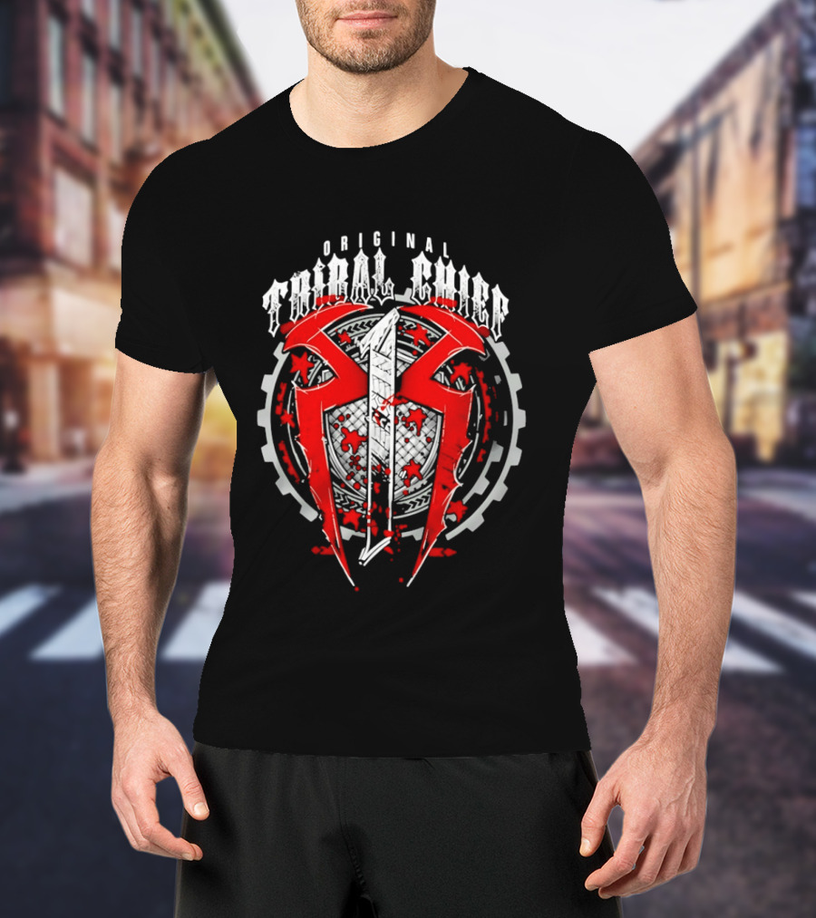Original Tribal Chief Red Roman Reigns Shield T-Shirt