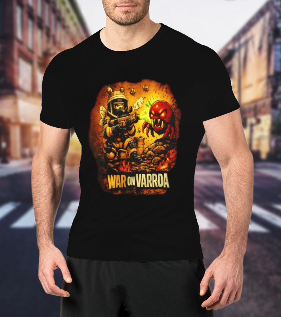War On Varroa Beekeeper Tactical Combat Against Varroa Mite T-Shirt