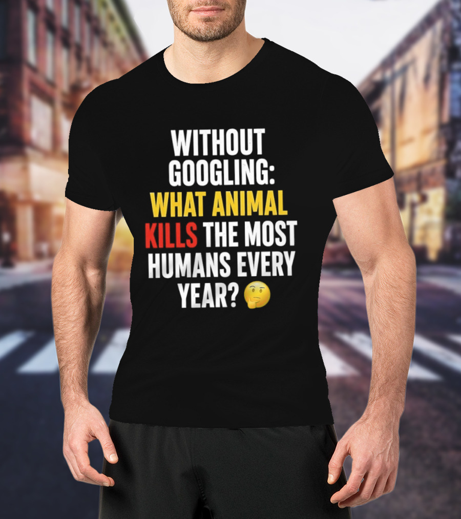 Without Googling What Animal Kills The Most Humans Every Year Emoji Challenge T-Shirt
