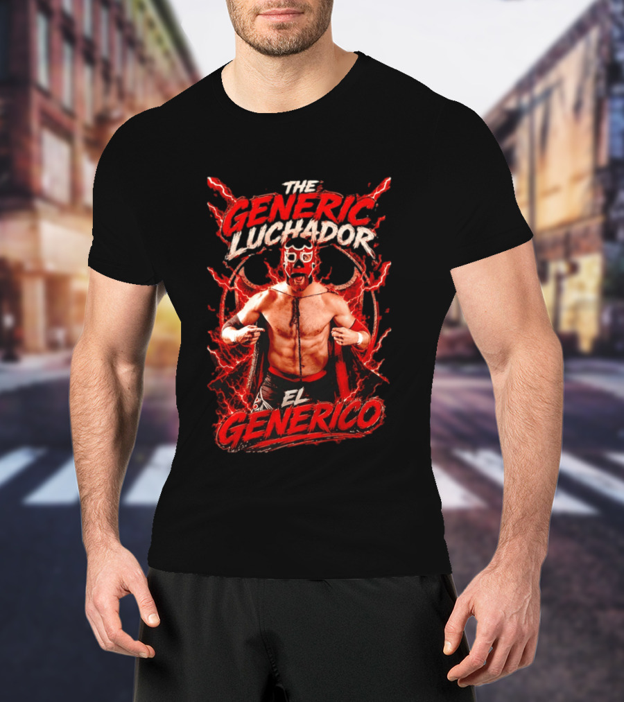 The Generic Luchador El Generico Pro Wrestling Masked Fighter T-Shirt