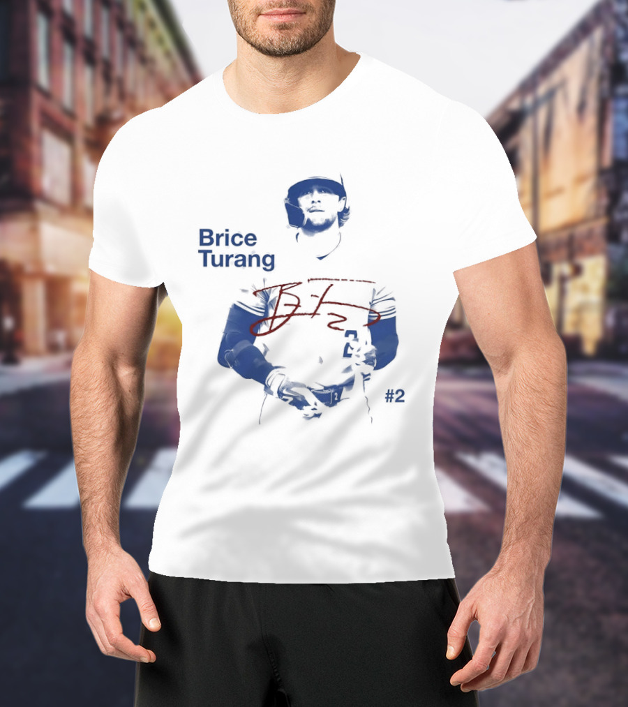 Brice Turang Milwaukee Brewers 2026 Star Player Number 2 Signature T-Shirt