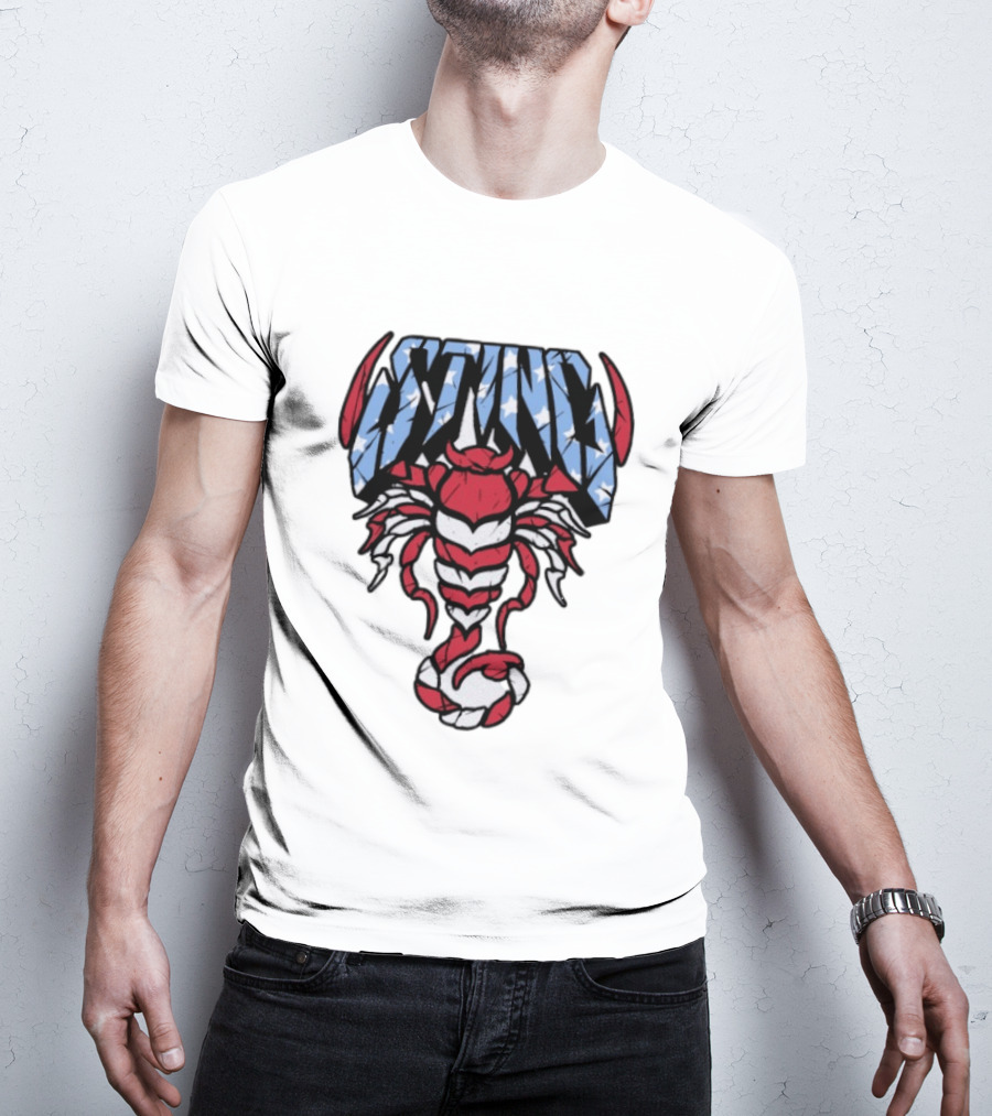 Sting 4th Of July American Flag Scorpion Polyester T-Shirt
