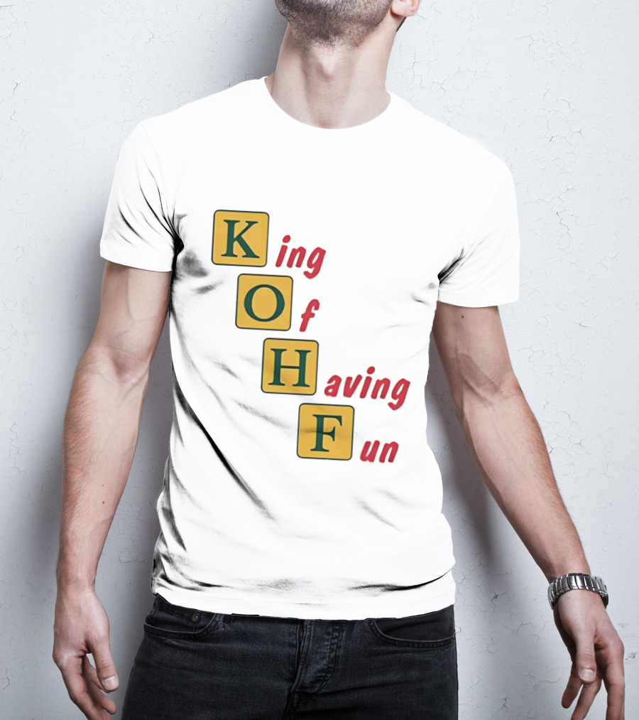 King Of Having Fun KOHF Acrostic Blocks T-Shirt
