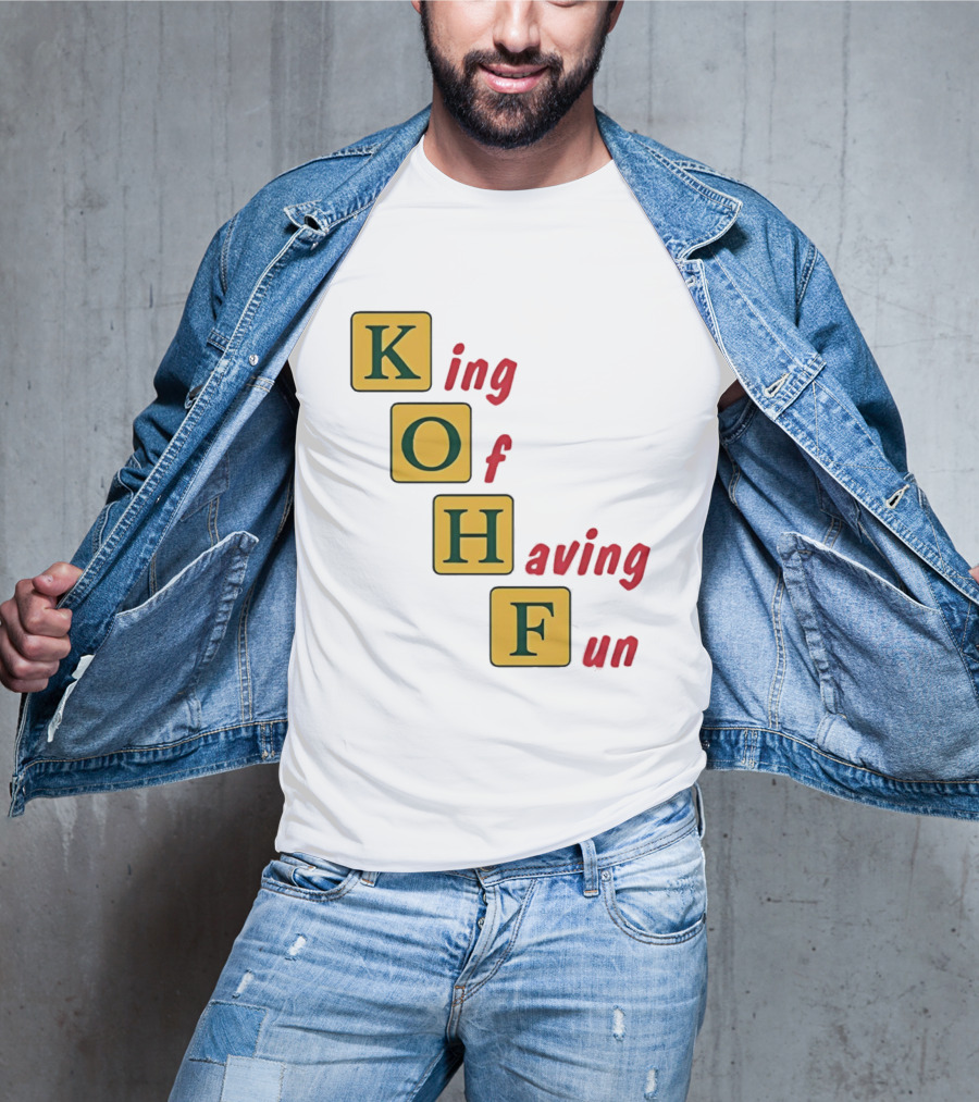 King Of Having Fun KOHF Acrostic Blocks T-Shirt