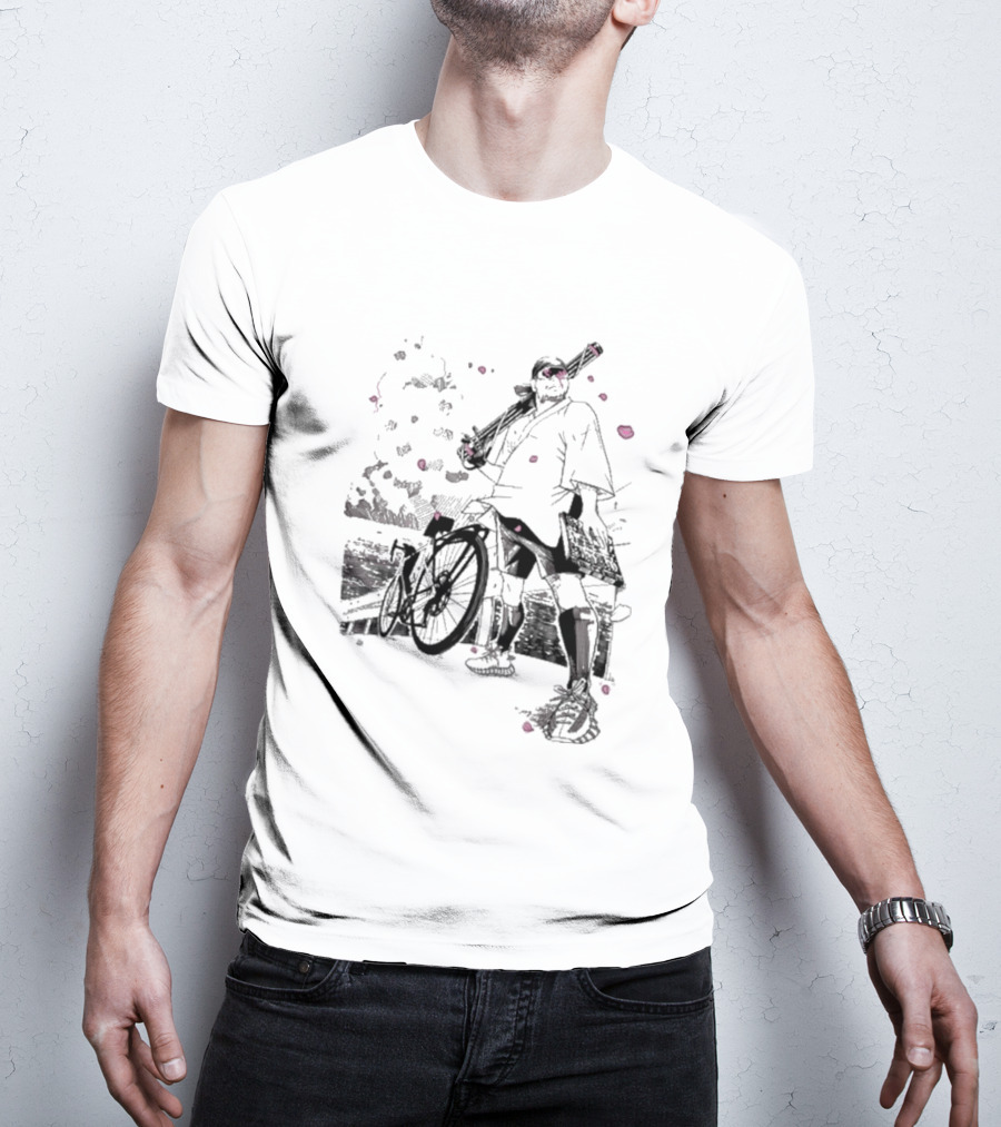 Ten O Majin Obama Henro Run Samurai Bicycle Adventure T-Shirt