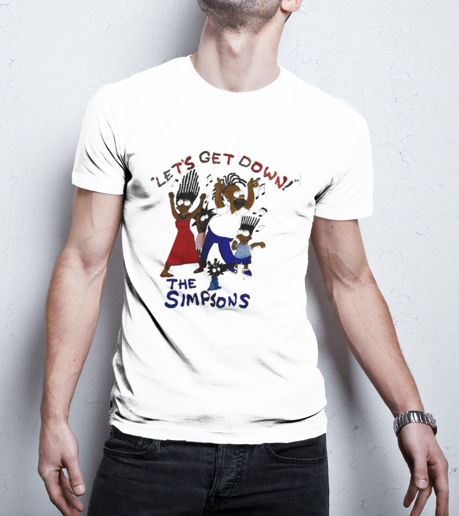 The Simpsons Let's Get Down Dancing Family Fun T-Shirt