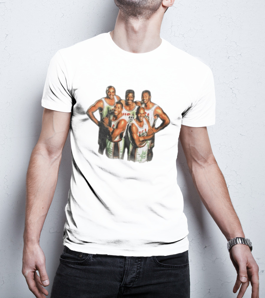USA Dream Team Michael Jordan Magic Johnson Charles Barkley Patrick Ewing David Robinson T-Shirt