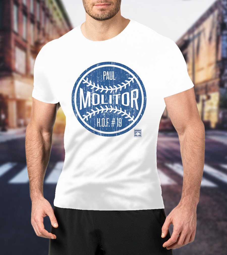 Paul Molitor HOF 19 Toronto Blue Jays Baseball Legend T-Shirt