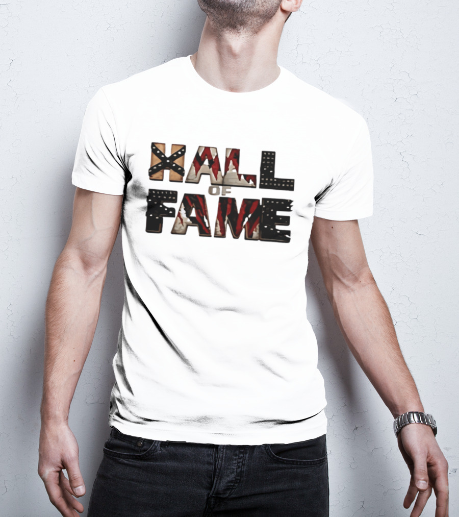 Hall Of Fame Horror Themed Letters With Blood Splatter T-Shirt