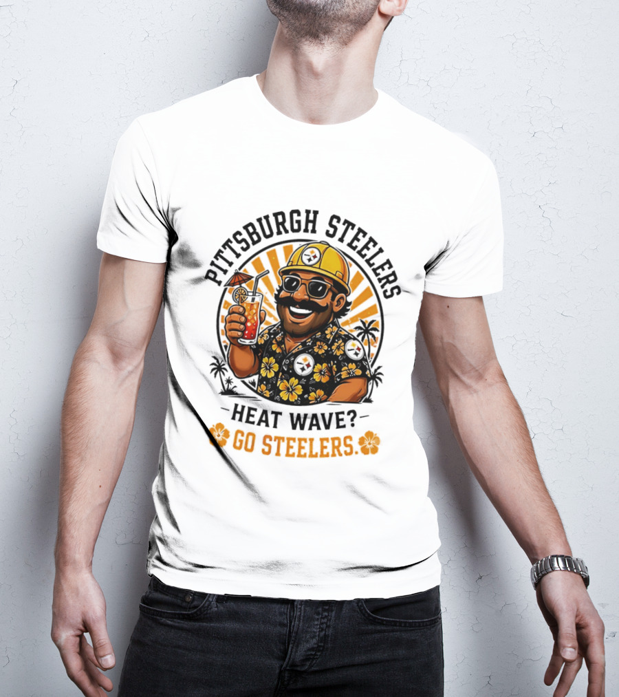 Pittsburgh Steelers Heat Wave Go Steelers Hawaiian Tropical Vibe T-Shirt