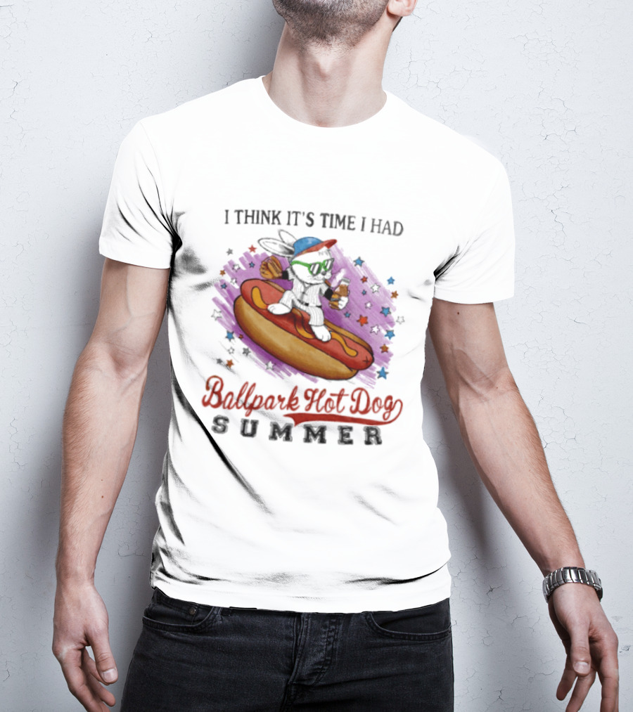 Rabbit I Think It's Time I Had Ballpark Hot Dog Summer T-Shirt