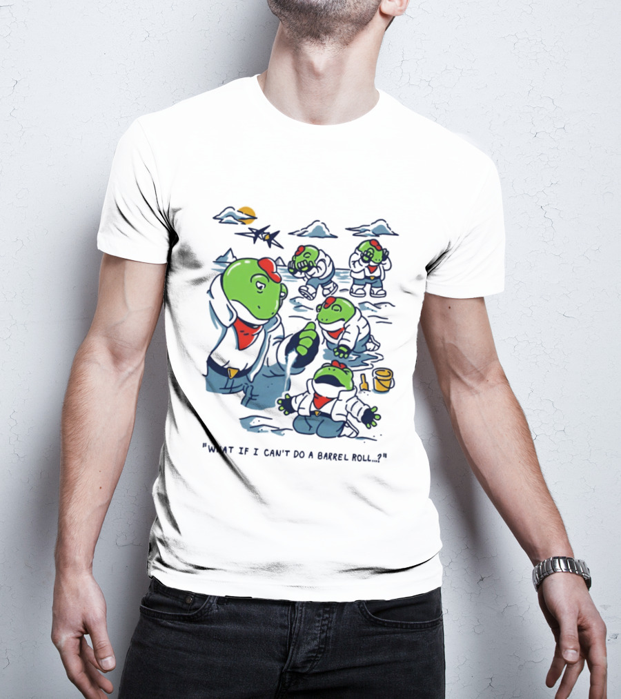 Slippy Toad Star Fox What If I Can't Do A Barrel Roll Scene T-Shirt