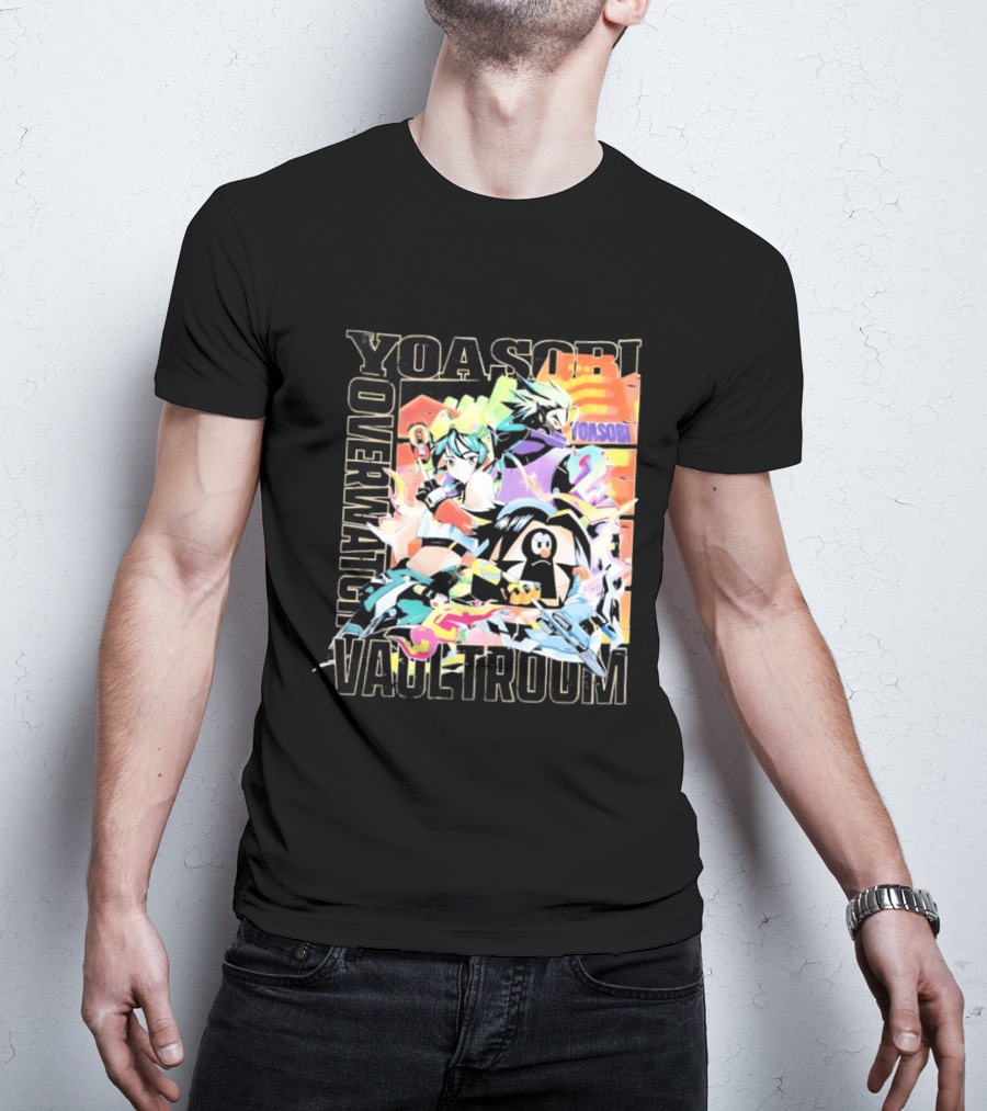 Yoasobi Over Vaultroom Kiriko Genji Pachimari Anime T-Shirt