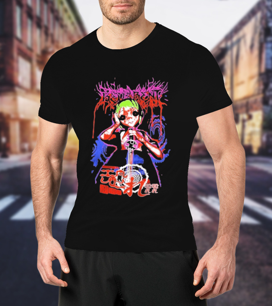 Hinatsura's Dread Dread Dread Colorful Manga Art Style With Japanese Script T-Shirt