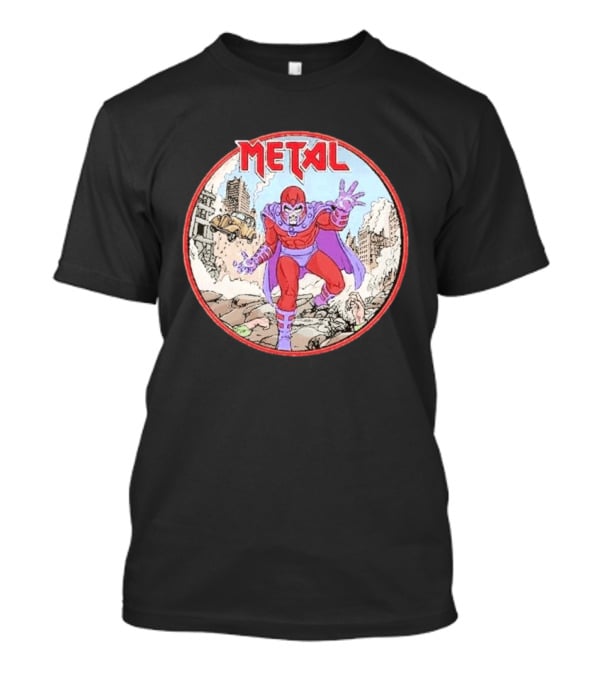 Metal Magneto Villain Heavy Metal Aesthetic Comic Book T-Shirt