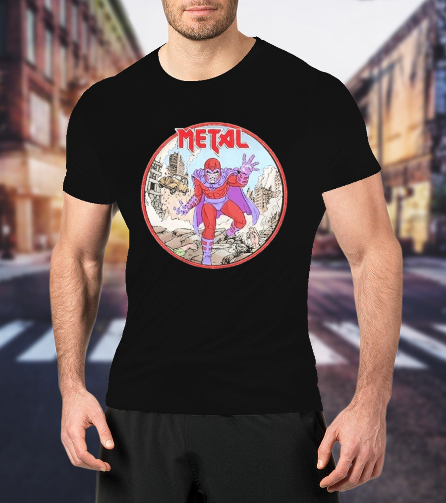 Metal Magneto Villain Heavy Metal Aesthetic Comic Book T-Shirt