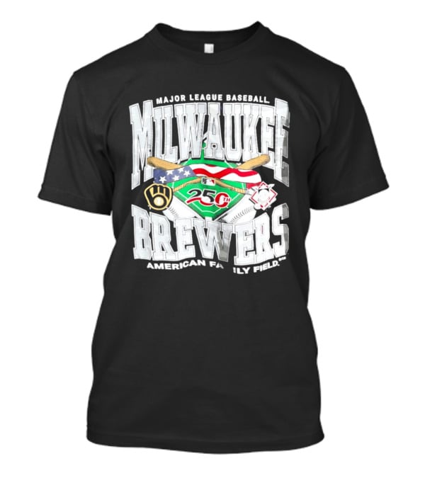 Milwaukee Brewers Major League Baseball 250th American Family Field T-Shirt