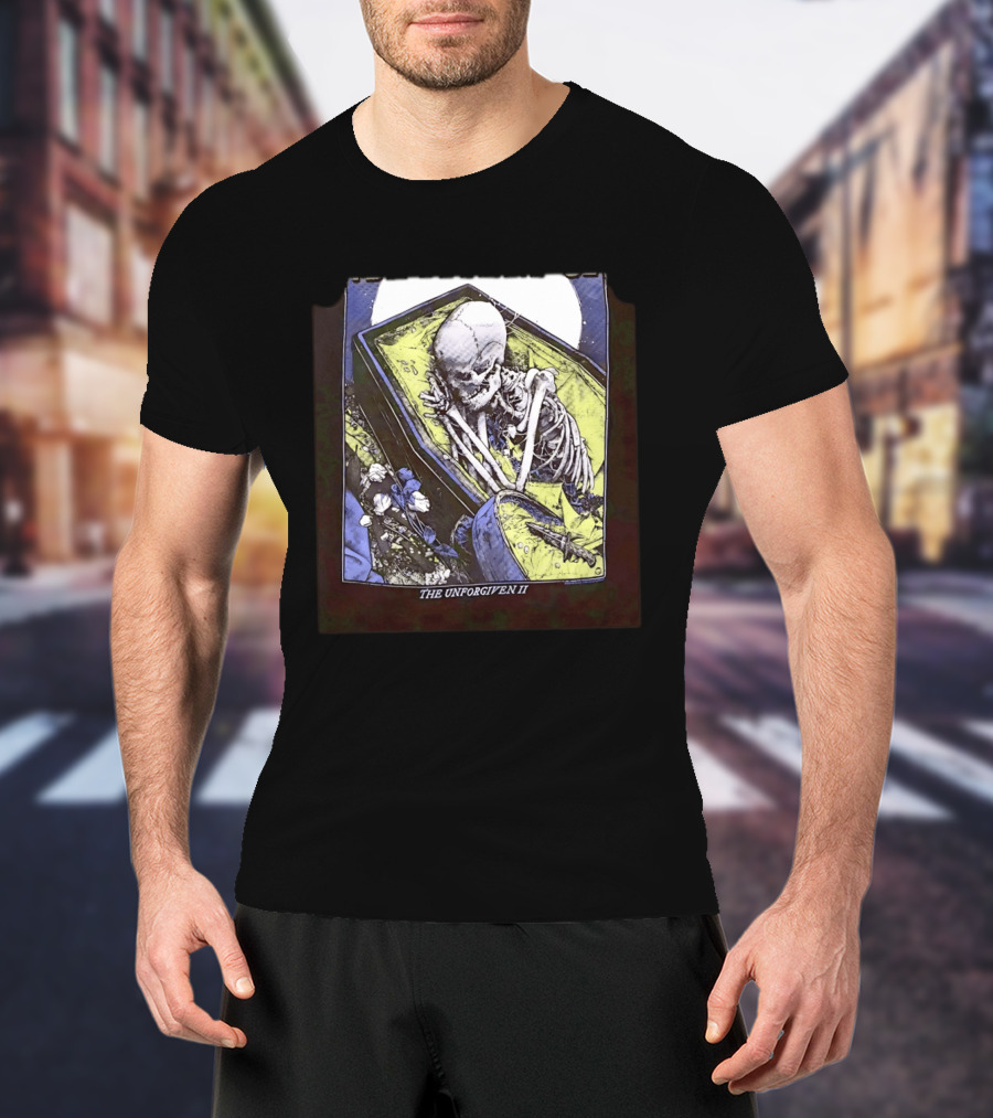 The Unforgiven II Skeleton Coffin Floral T-Shirt