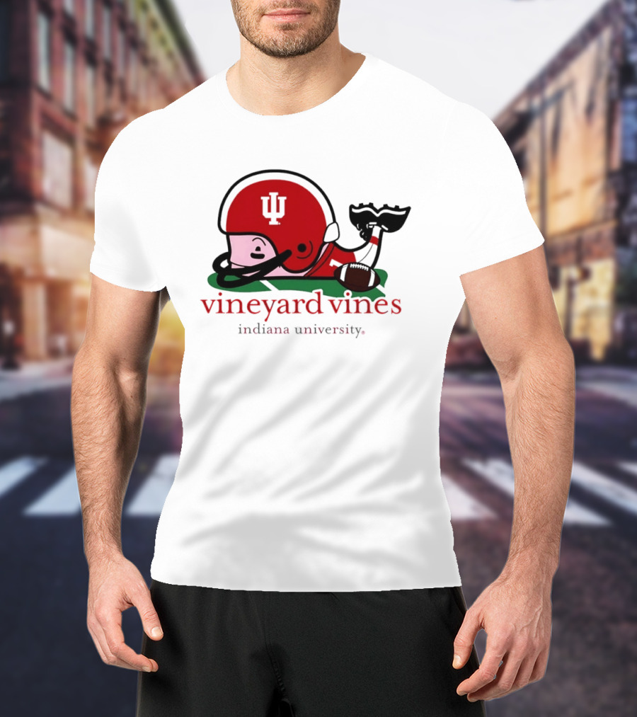 Indiana Hoosiers Football Whale Vineyard Vines Indiana University T-Shirt