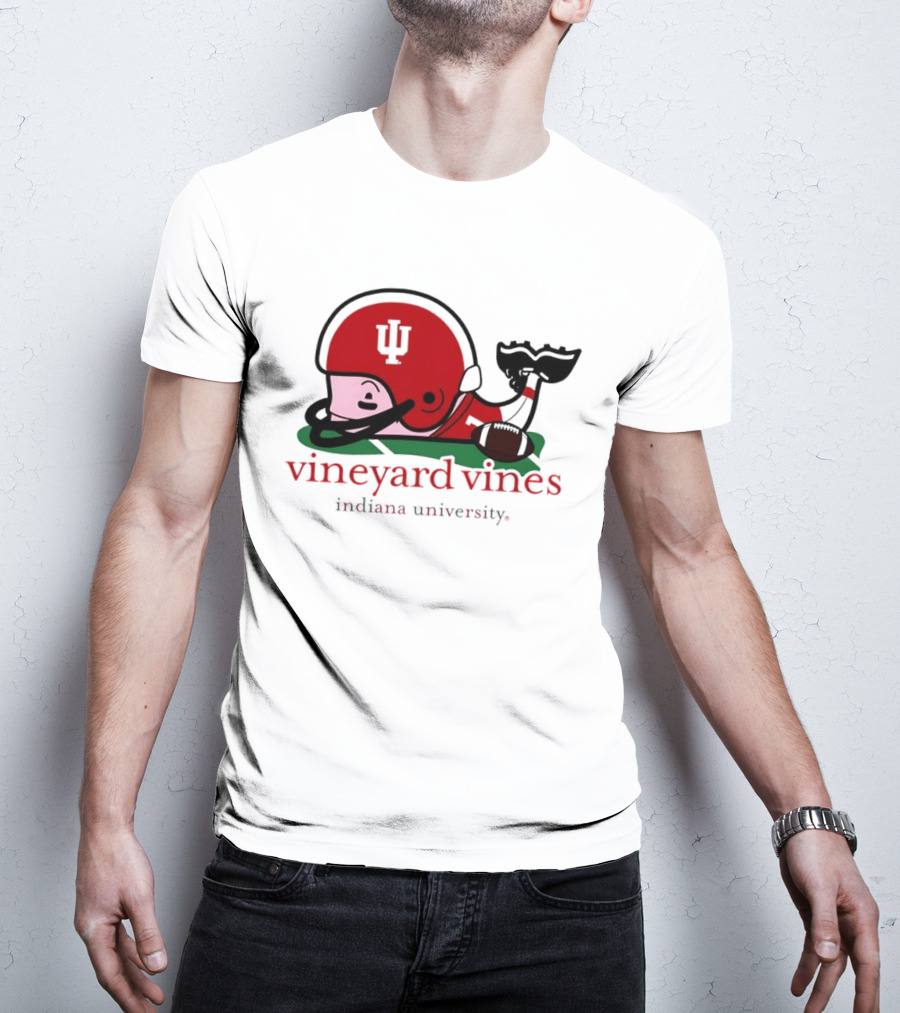 Indiana Hoosiers Football Whale Vineyard Vines Indiana University T-Shirt