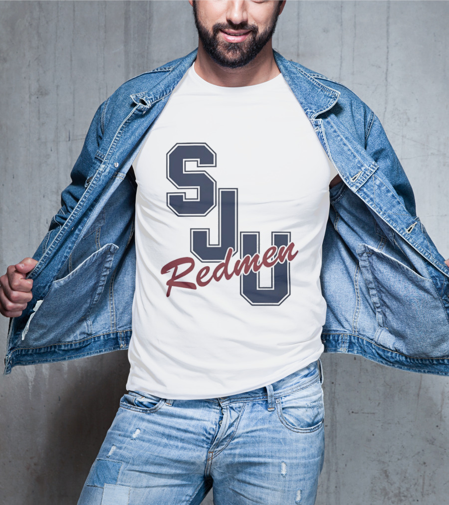 SJU Redmen Saint Johns University Vintage College Sports Memorabilia T-Shirt