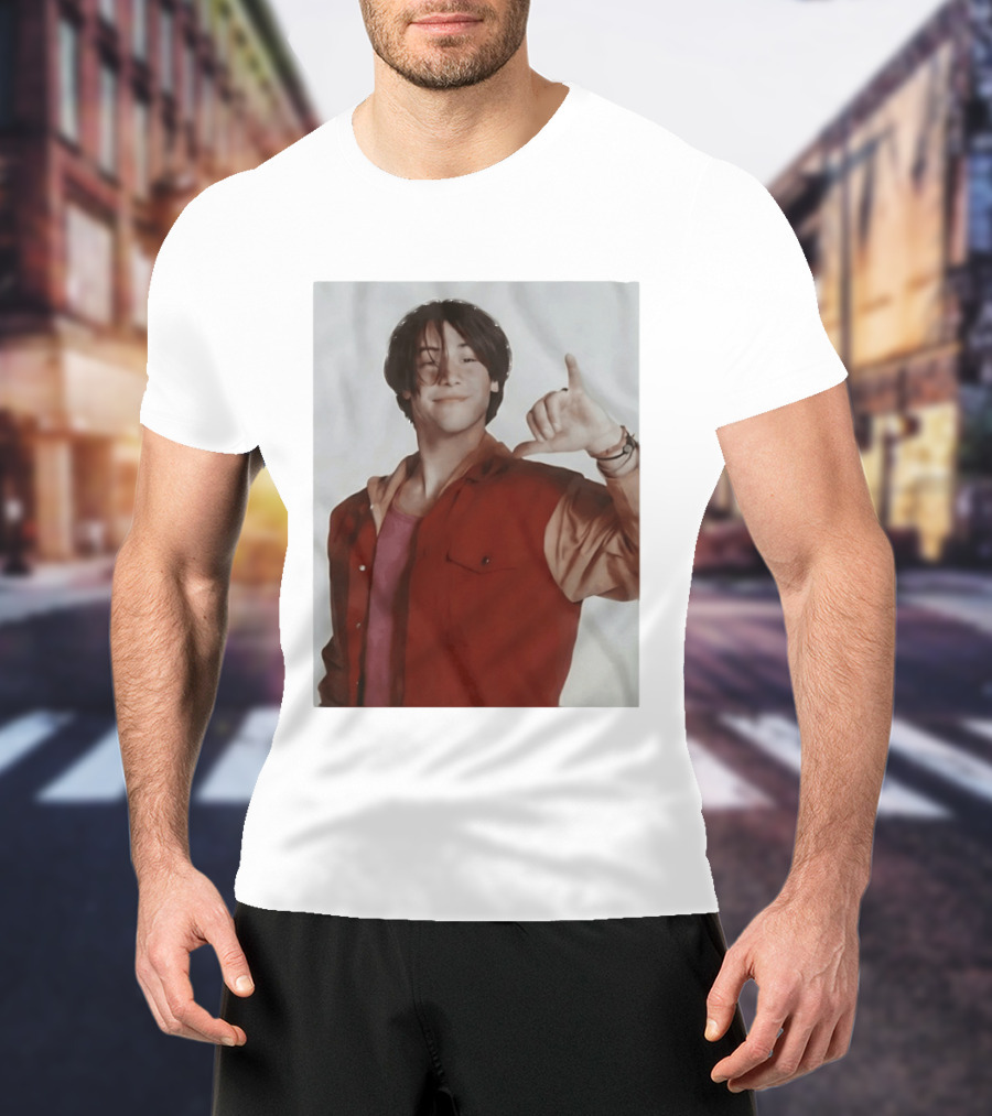 Keanu Reeves Hang Loose 90s Vintage Style Nostalgia Iconic Gesture T-Shirt
